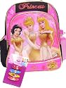 Princess Toddler Backpack Black/ Pink Bonus Barretes Set