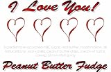 Gourmet Food : 'I Love You' Peanut Butter Fudge Box