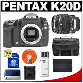 Pentax K20D Digital SLR Camera with Pentax SMC DA 18-55mm AL II Zoom Lens + 8GB SDHC Card...