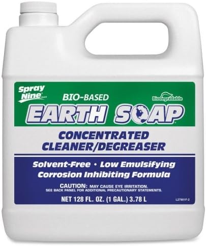 Wholesale CASE of 10 - Permatex Spray Nine Earth Soap Cleaner/Degreaser-Earth Soap Concentrated, Bio-Based, 128oz., Clear