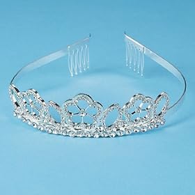 Metal Rhinestone Flower Girl Tiara