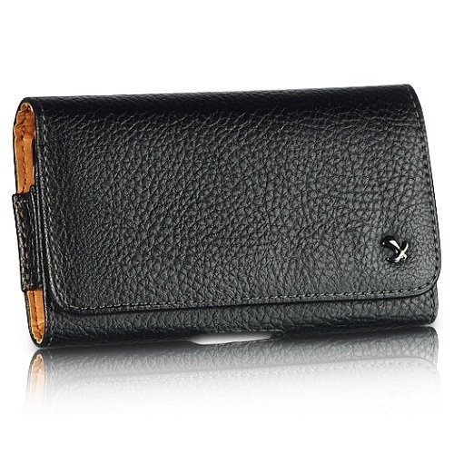 Luxmo LU4HBK Horizontal Leather Pouch Belt Clip Holster Carrying Case For Apple iPhone 5 Luxmo LU4HBK Horizontal Leather Pouch Belt Clip Holster Carrying Case For Apple iPhone 5