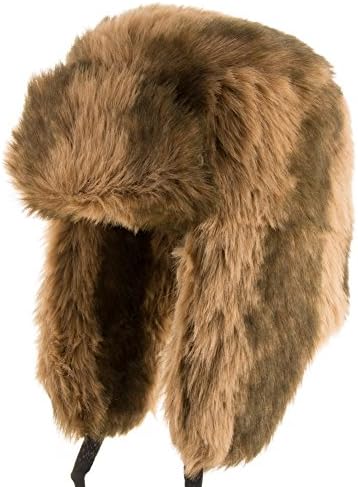 Explorer Ushanka Winter Trapper Faux Fur Pilot Hat with Ear Flaps Unisex