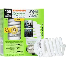 Sylvania 29895 23W Compact Fluorescent Micro Mini Light Bulb