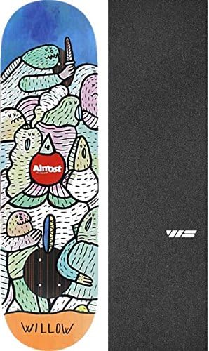 Almost Skateboards Christoph "Willow" Wildgrube Lucas Beaufort Skateboard Deck - 8.38" x 31.8" with Jessup Die-Cut Grip Tape - Bundle of 2 items