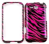 HTC FreeStyle Transparent Design, Hot Pink Zebra Print Hard Case,Cover,Face ....