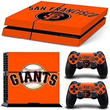 Sony PlayStation 4 Skin Decal Sticker Set - MLB San Francisco Giants (1 Console Sticker + 2 Controller Stickers)