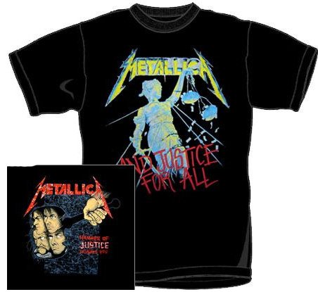 Official Licensed T Shirt METALLICA Justice for All XL