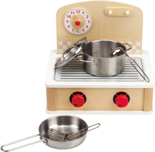 Hape 3134 Indoor Outdoor Cooktop Duel Side Play Food Stove With