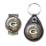 Green Bay Packers NFL Open Field Leather Fob Key Chain & Money