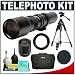 Phoenix 500mm Telephoto Lens with 2x Teleconverter + Deluxe SLR Pro Camera Case + Deluxe Camera Tripod with Carrying Case + 6-Piece Lens Cleaning Kit for Nikon D50, D70, D70s, D80, D100, D200 D300, D700 Digital SLR Cameras