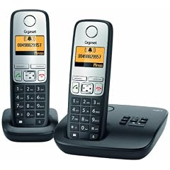 Gigaset A400A Duo Schnurlostelefon und zus�tzliches Mobilteil (4.32 cm (1.7 Zoll) Grafik-Display, Freisprechfunktion, Anrufbeantworter) schwarz