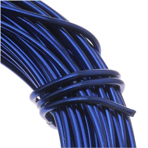 Aluminum Craft Wire Royal Blue 18 Gauge 39 Feet (11.8 Meters)