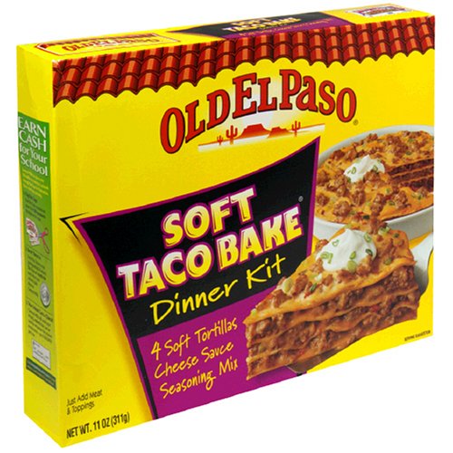 Old El Paso Dinner Kits, Soft Taco Bake, 8.7-Ounce Boxes (Pack of 12)