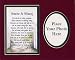 "Someone Is Missing" Male 8x10 Poem, Double-matted Photo in Burgundy/Dark Green.