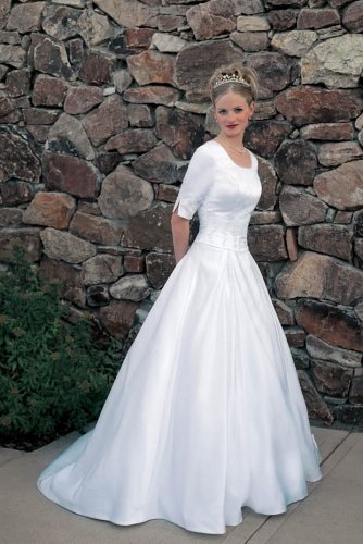 Example of Bridal Gown Wedding Dress LDS Temple Ready Modest