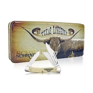 Schrade 8LHT Old Timer Senior 3 Blade Knife with Texas Longhorn shield and Collector's... by Schrade