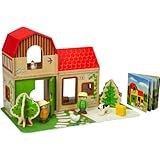 Hape Farm Family Doll House Playset
