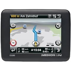 Medion GoPal E3260 Tragbares Navigationssystem (8,9 cm (3,5 Zoll)Touchscreen, TMC, Kartenmaterial Westeuropa)