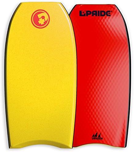 Pride Bodyboard The Houston PP X1 - 41.5 - Yellow deck, Black rails, Fluro Red bottom