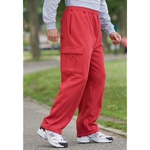 KingSize Big & Tall Thermal Fit Cargo Sweatpants
