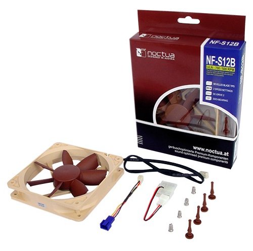 Noctua NF-S12B ULN 120 mm 2 Speed Setting Beveled Blade Tips Design SSO Bearing Fan SCD 2 - Retail