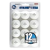 Halex Velocity 1-Star Table Tennis Ball 12-Piece Value Pack (White)