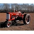 1955 vintage 400 Red Farmall Tractor Art Print Poster - 13x19
