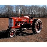 1955 vintage 400 Red Farmall Tractor Art Print Poster - 16x20