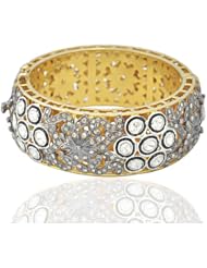 925 Sterling Silver Gold Plated Cz Handmade Designs New Fashion Bangle Bracelet Jewelry