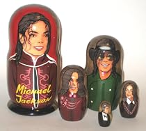 Michael Jackson Russian Nesting Doll Hand Made 5 Pcs / 6 - 7 in * #m1v1