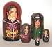 See larger Michael Jackson Russian Nesting Doll Hand Made 5 Pcs / 6 - 7 In * #M1V1