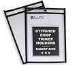 C-Line Stitched Shop Ticket Holders, 6 x 9 Inches, Both Sides Clear, 25 per Box (46069)