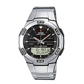 Casio - WVA - 105HDE - 1AVER - Homme Radio Pilot� - Multifonction - Quartz analogique et digitale - Bracelet acier