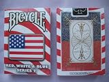 bicyclette rouge blanc et bleu, la série de deux cartes rectangle de correctifs de conception joue Bicycle Red White and Blue Series 2 Rectangle Patch Design Playing Cards