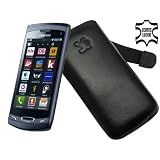 Original Suncase Echt Ledertasche f�r Samsung Wave 2 GT S8530 in schwarzvon "Suncase"