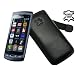 Suncase Ledertasche f�r Samsung Wave 2 GT S8530 schwarz