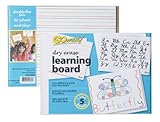 Gowrite Dry Erase 2 Sided Learning Boards, 8.25 X 11 Inches, White, 5 Boards (LB8511)
