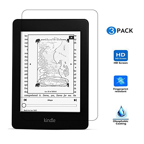 IVSO Kindle Voyage 6-inch Screen Protectors Premium Crystal HD Clear Scratch Resistant -3 Pack for Kindle Voyage Tablet (Screen Protector)