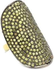 Shery Shabani "Red Carpet" Yellow Sapphire Gold and Silver Ring