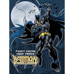 Batman Fight Crime Twin Size Plush Raschel Blanket