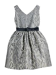 Girls V-neck Polka Dot Print Gathered  Vintage Jacquard Polyester/Satin Sleeveless Above the Knee Party Dress  With a Bow(s) and a Sash 