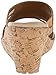 crocs Women's 200414 A-Leigh Leather Slide Sandal, Cocoa/Gold, 10 M US