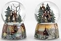 Pack of 2 Musical Victorian Carolers Christmas Snow Globe Glitterdomes