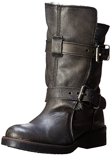 Steve Madden Women's Caveat-F Engineer Boot, Grey Multi, 8 M US