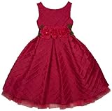 Sweet Heart Rose Girls 7-16 Textured Taffeta Dress,Fuschia,8