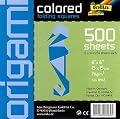 Origami- Colored Folding Squares Giant Pack of 500 6x6 Inch Sheets