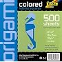Origami- Colored Folding Squares Giant Pack of 500 6x6 Inch Sheets