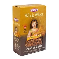 Gia Russa Whole Wheat Medium Shells, 16-Ounce Boxes  (Pack of 6)