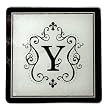 Monogram Glass Trivet Y